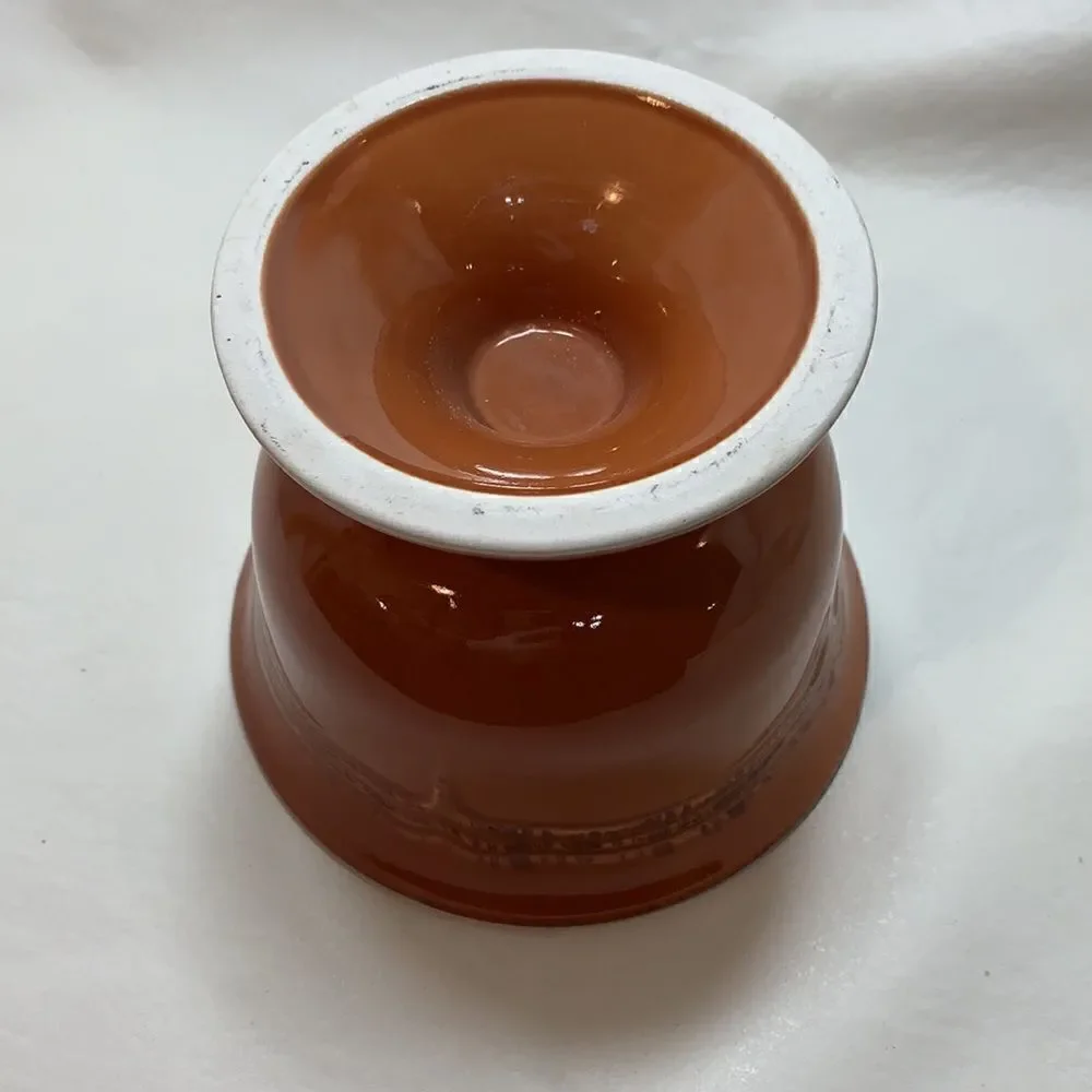 Tuscan Pumpkin Orange Color Dessert Sorbet Cereal Serve Bowl Footed Pedestal 2